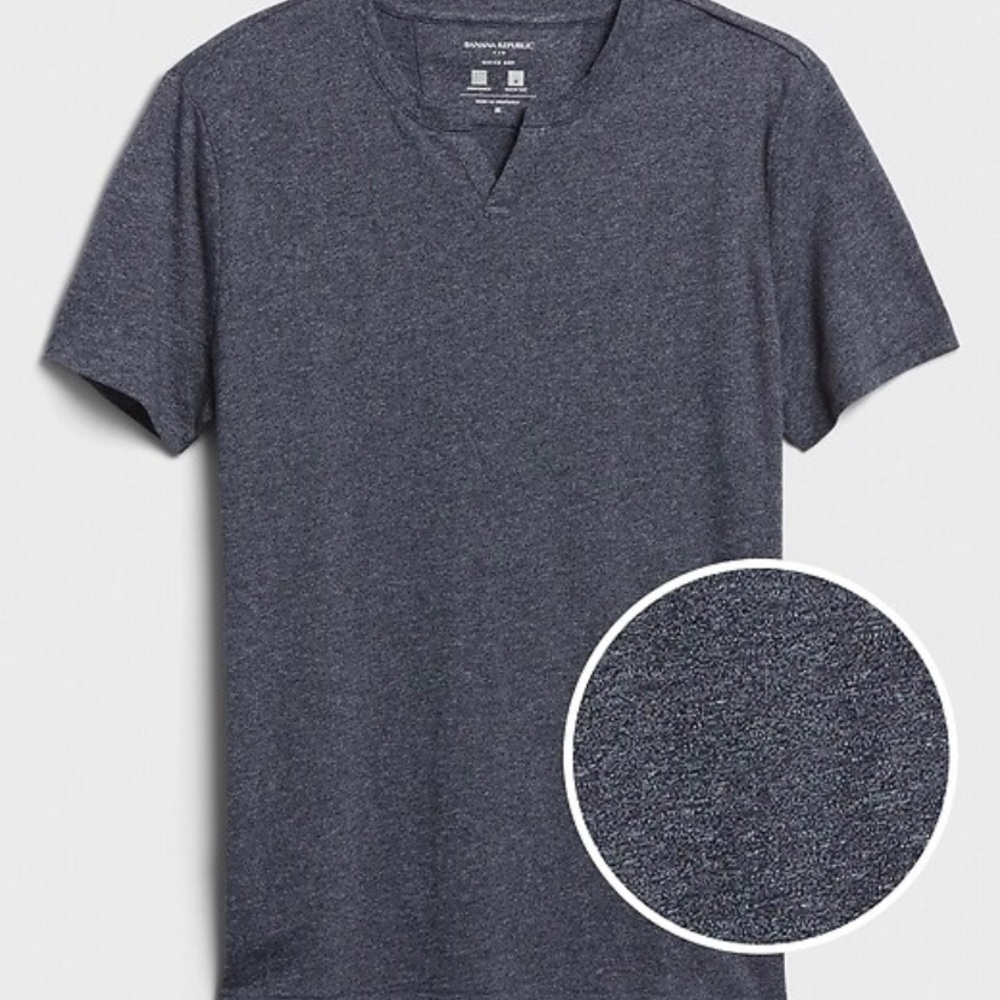 Banana Republic Charcoal Short Sleeve Tee - Picture 1 of 4